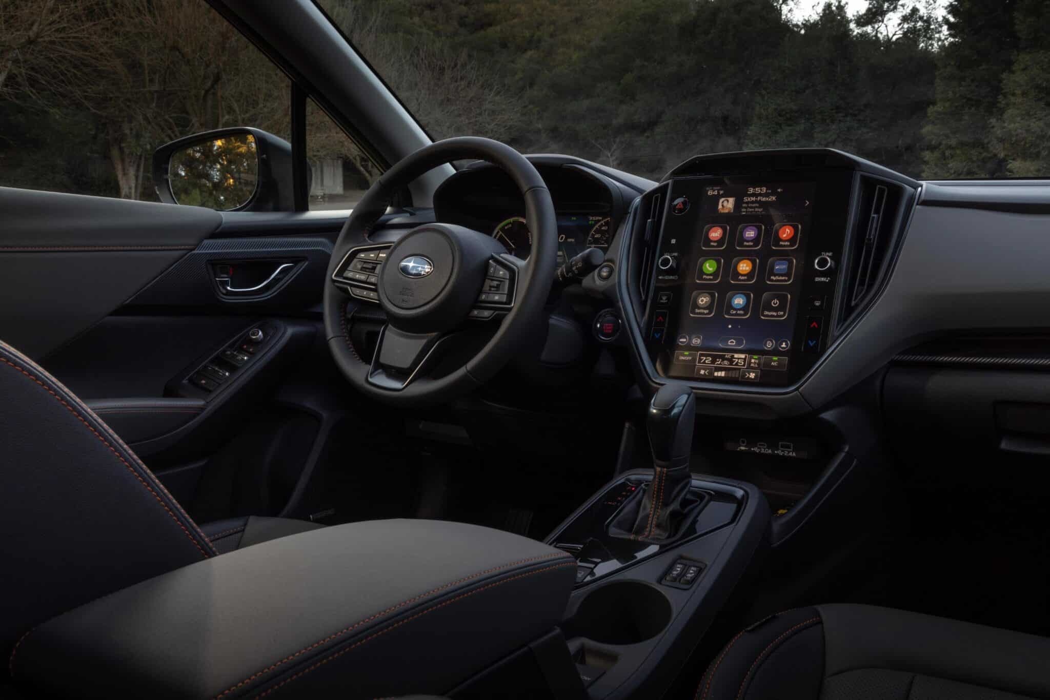 2026 Subaru Crosstrek Hybrid interior layout.