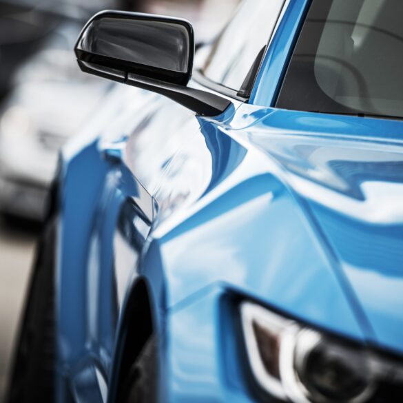 Blue Vehicle Closeup