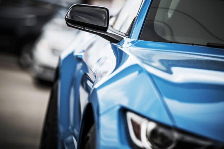Blue Vehicle Closeup